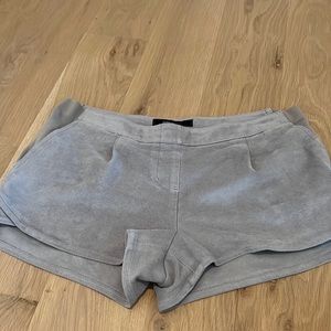 Grey suede BCBG shorts